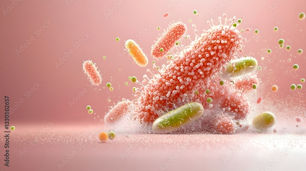 Aufkleber sleek and minimal of salmonella typhi bacteria structure this simple