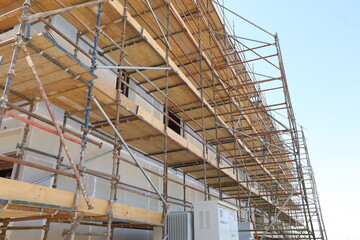 construction site with crane