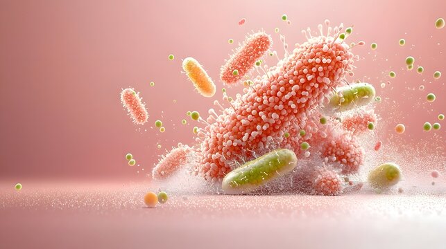 Sleek and Minimal of Salmonella Typhi Bacteria Structure  This simple