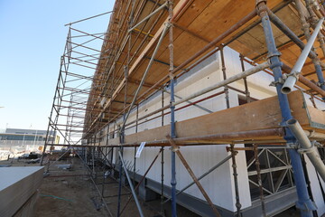 construction site with crane