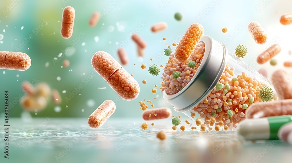 Poster a modern and minimal showcasing the comprehensive life cycle of the salmonella bacteria from initial