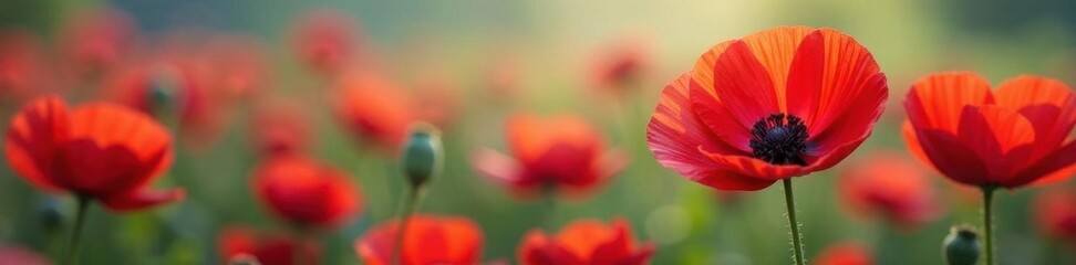 Delicate crepe paper poppy, single bloom, vibrant red , single flower, background, single red poppy