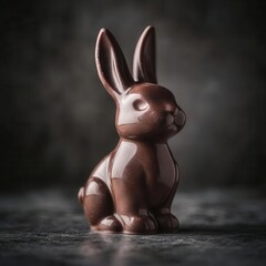Irresistibly Delicious Chocolate Bunny Artfully Crafted to Capture the Playful Essence of Easter Treats with a Rich, Decadent Luster for Sweet Indulgence