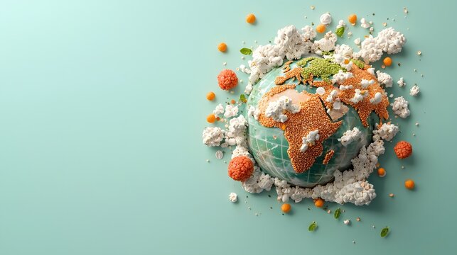 Minimalist graphic design illustrating global efforts and initiatives to prevent the spread of Salmonella through food safety regulations public health campaigns and other prevention strategies