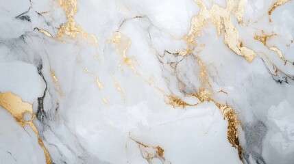 Naklejka premium Luxury marble, white and gold veins, high-end elegant texture generative ai