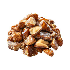 Caramelized Nuts Pile Isolated on Transparent Background
