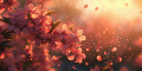  cherry blossom clusters frame