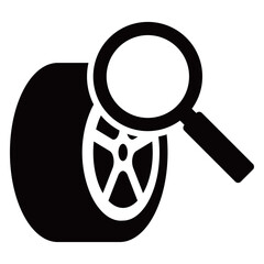 タイヤとルーペのアイコン © あんころもち(ankomando)