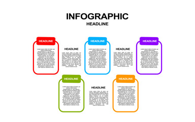 colorful 5-step infographic design for information and presentation.