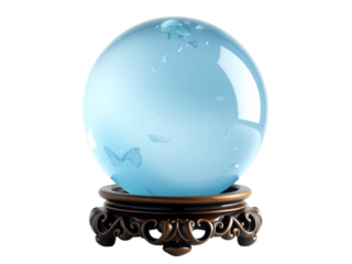 Ethereal Aqua Globe: Captivating Crystalline Wonder