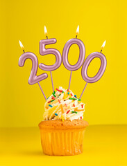 Number of followers or likes - Candle number 2500