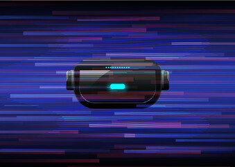 Abstract background with 3d virtual glitch effect