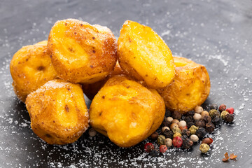 Fried creole potatoes - Typical Colombian gastronomy.