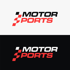 Wordmark motor sport logo, with race style letter S for sports vector icon on white background