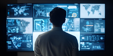Office Manager Preparing Client Presentation in Modern Workspace