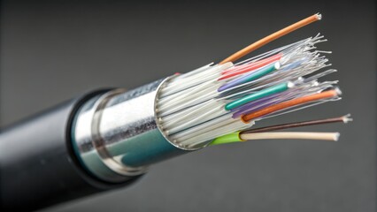 Fiber Optic Cable Close-Up