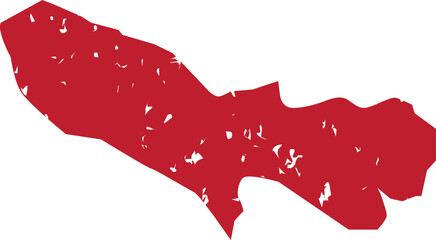 「東京都」の地図の赤いスタンプ、ベクターイラスト素材	