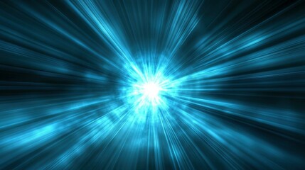An abstract depiction of energy radiating in blue colors