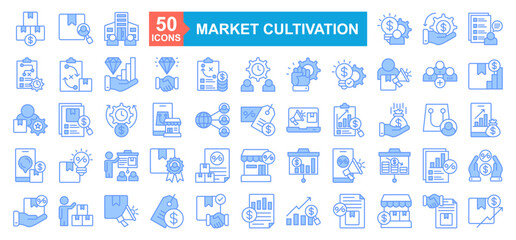 Market Cultivation And Strategy Icon Sheet Supplier, Promotion, Price Tag, Deal, Invoice, Analytic, Tax, Retail, Deal, Selling, Presentation, Customer, Discount, Retail, Increase, Online Marketing