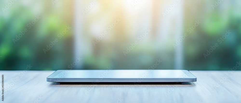 Aufkleber government report forecast concepts. minimalistic surface with soft light and blurred background.