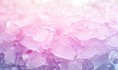 Fototapeta premium Vibrant pink and purple ice crystals create a colorful abstract background.