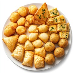 Appetizer Platter Fried Snacks, Cheese Cubes
