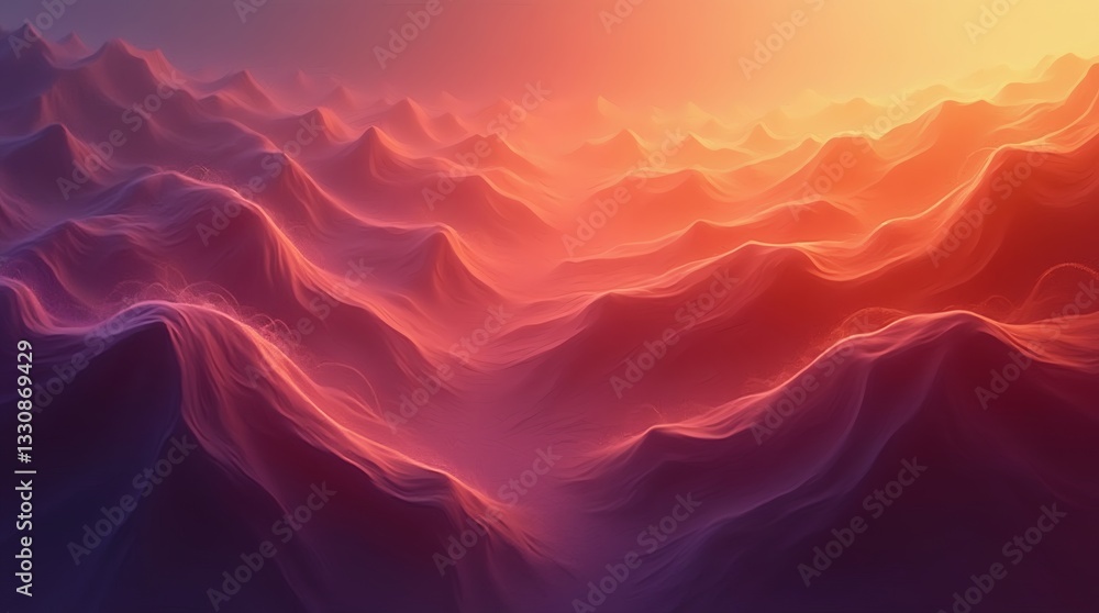 Poster abstract flowing design with blended colors and specks