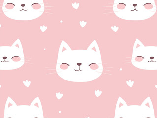 cat seamless pattern 