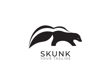 skunk silhouette logo, skunk silhouette logo with simple design