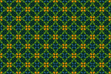 Green Floral Seamless Pattern