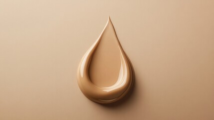 Fototapeta premium creamy base in perfect teardrop shape, high level of detail, generative ai