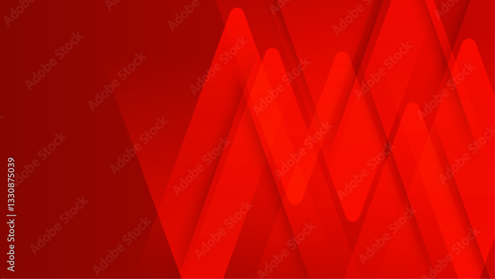 Poster minimal abstract geometric background with red triangle vector illustration