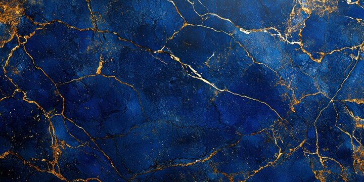 A deep blue lapis lazuli-inspired texture with gold veins and rich detailing