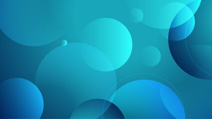 abstract blue circle geometric background with shapes minimalist vector illustration