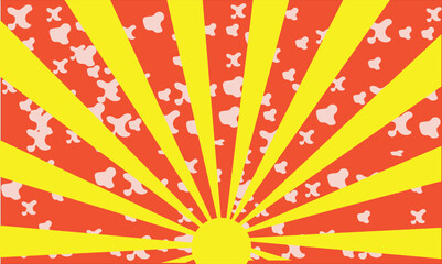 Concentrated lines background design, effect lines background design, cherry blossoms background design, sparkling background design, sunburst background design, 