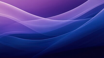 Soft flowing waves in gradient shades of purple and blue create a calming and peaceful abstract background for various creative projects and designs