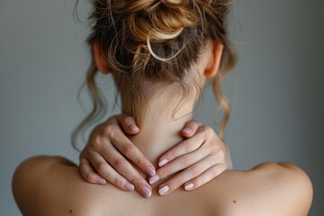 Persistent neck pain: discomfort, limited mobility, muscular tension, stiffness, aching sensation, physical strain, muscle stress, injury, chronic condition, painful stiffness, postural misalignment.