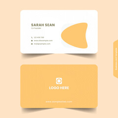 Corporate Business Card Design Orange Themed