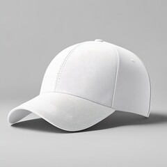 Dynamic side perspective of a white cap highlighting its stylish curves and premium fabric for modern fashion and lifestyle branding : Generative AI