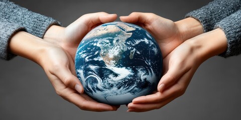 Protecting our planet collaborative action for environmental sustainability global perspective visual representation hopeful message