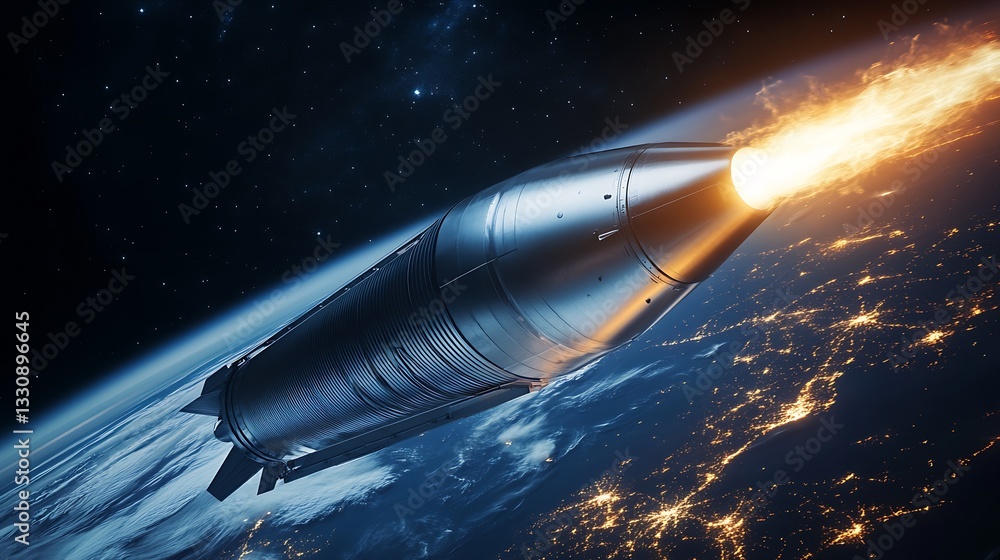 Aufkleber spectacular rocket in flight captured with brilliant detail showcasing power and the wonders of the 