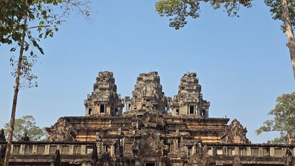 view of ta prohm temple cambodia
