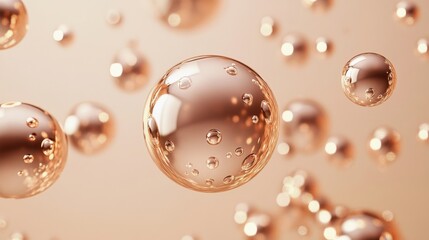 Fototapeta premium Abstract air bubbles in liquid, concept of freshness and clarity for design
