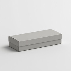 Fototapeta premium mockup realistic gray rectangle plain box 