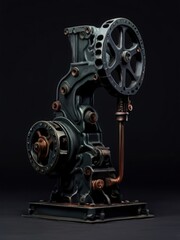 Obraz premium an AI Image Generator, Vintage Industrial Machinery with Metal