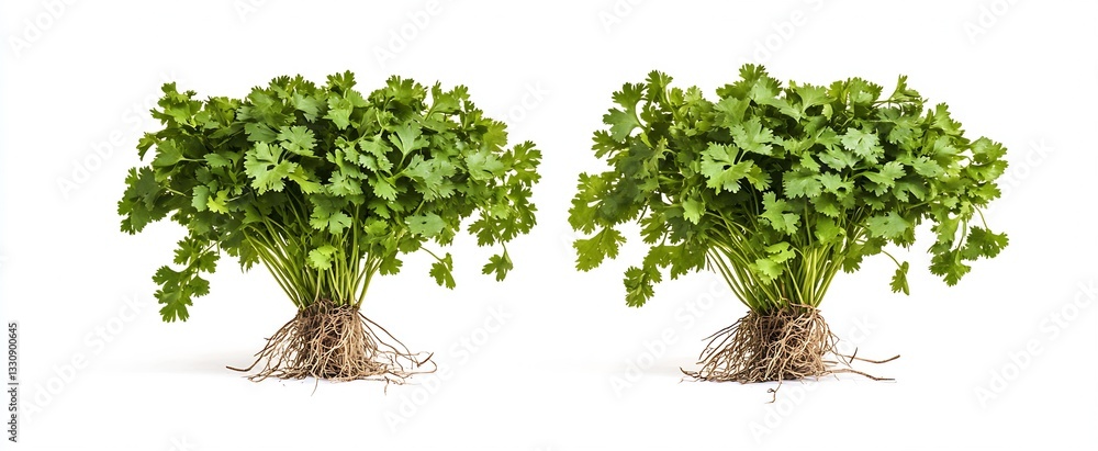 Aufkleber nutrient-rich parsley with roots presents an appealing display of greenery perfect for enhancing cul