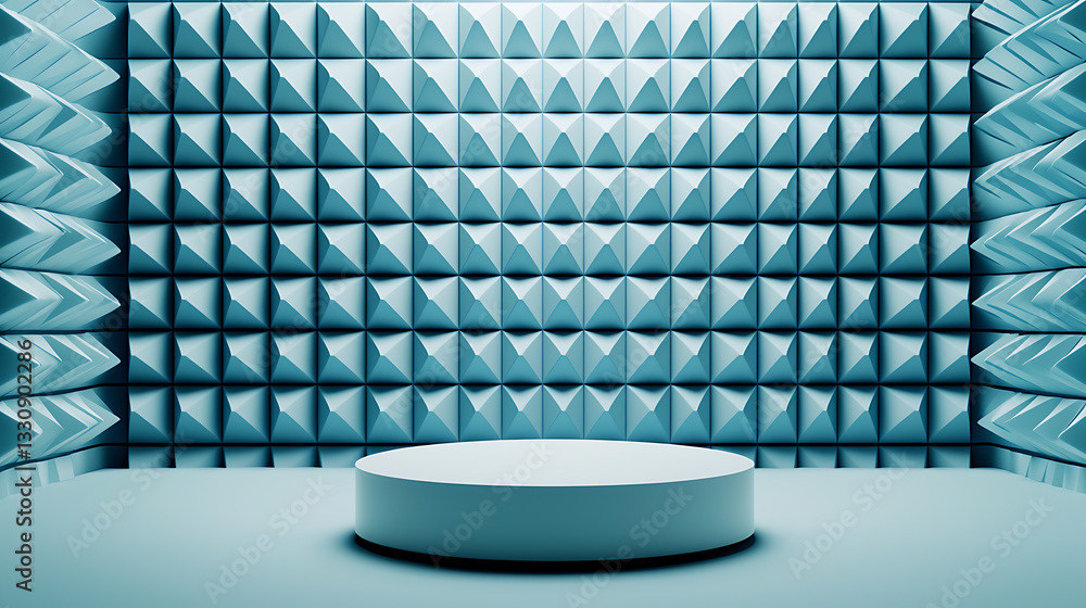 Poster interactive design showcase modern studio 3d visualization minimalist environment wide angle futuris