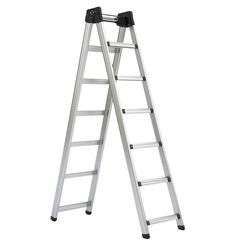 Aluminium Ladder isolated on white background or transparent background