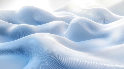 Obraz premium Abstract glowing white and blue waves forming a futuristic, modern, and minimalist digital background.