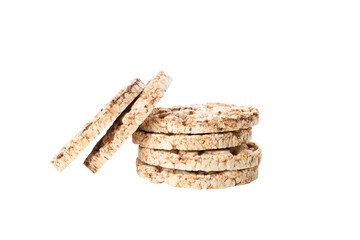 PNG, diet rice bread, isolated on white background.